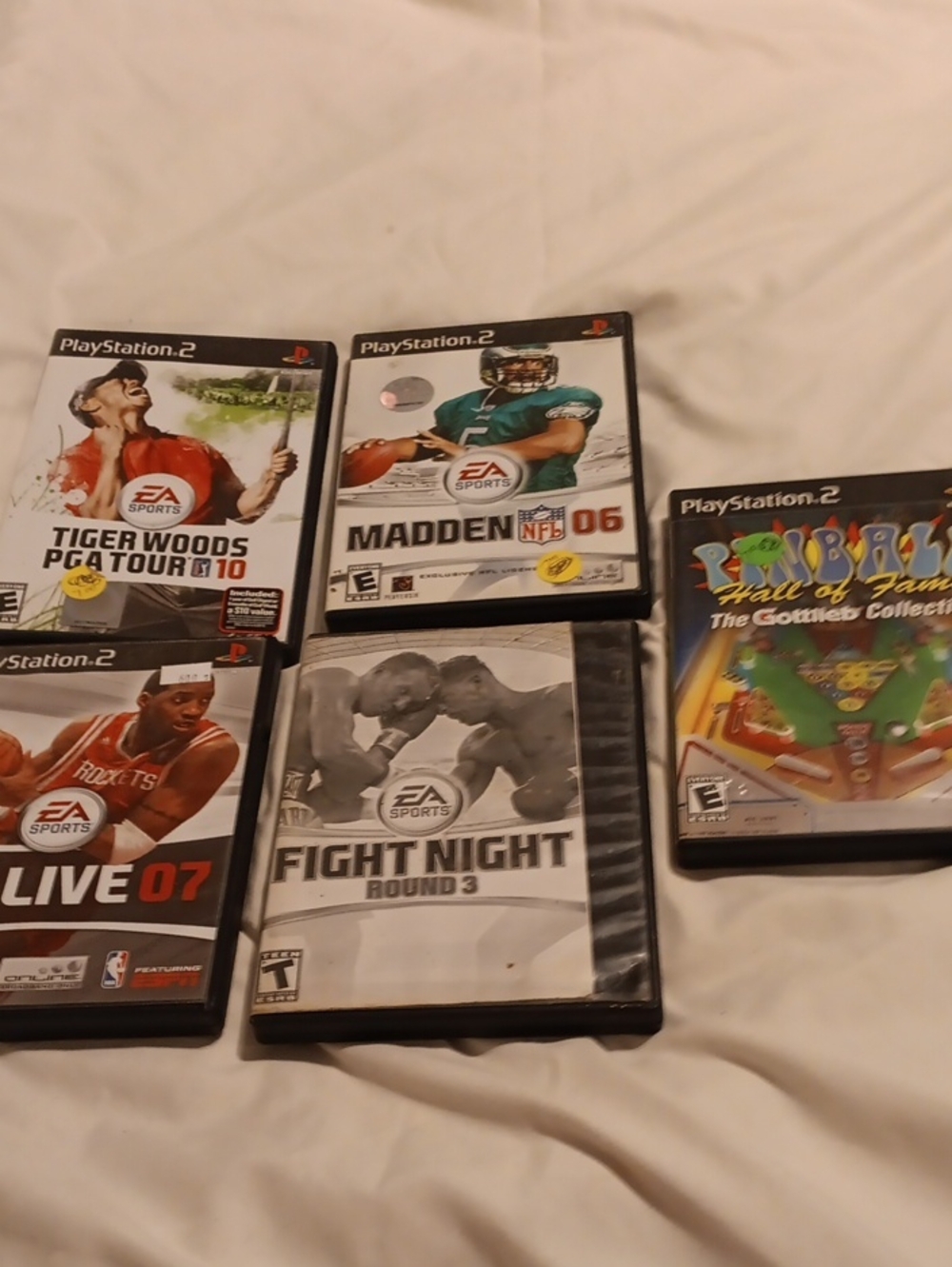 5 PlayStation 2 Game Bundle - Assorted Titles in White/Black Cases
